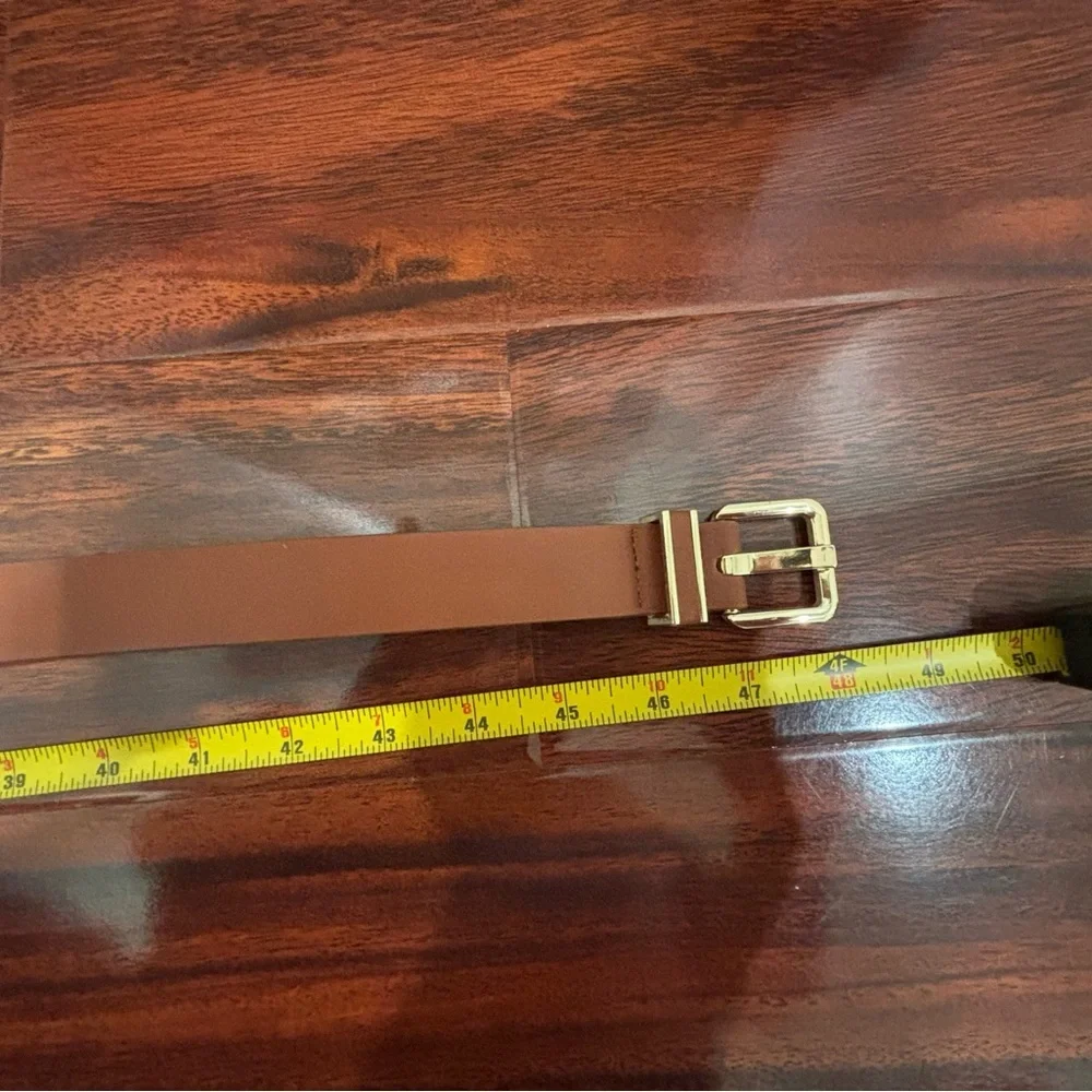 Classic Brown Women’s Belt with Gold Buckle